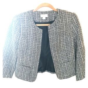 Loft tweed, multi color cropped blazer
